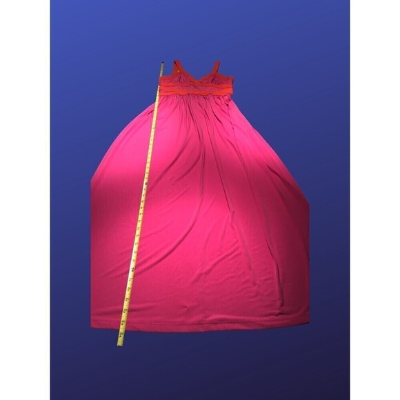 Sophia VERGARA Empire Waist Grecian Style MAXI Dress, HOT ROD PINK, Size M, NWOT - Picture 6 of 7